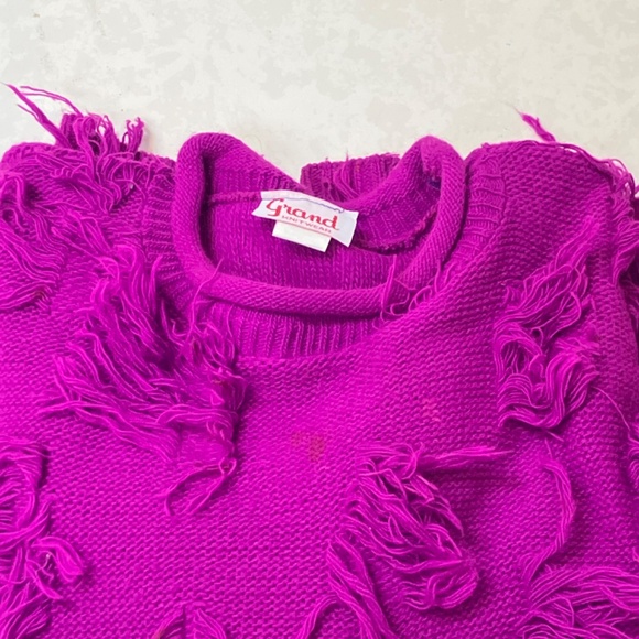 Fun girls purple sweater. - Picture 4 of 5